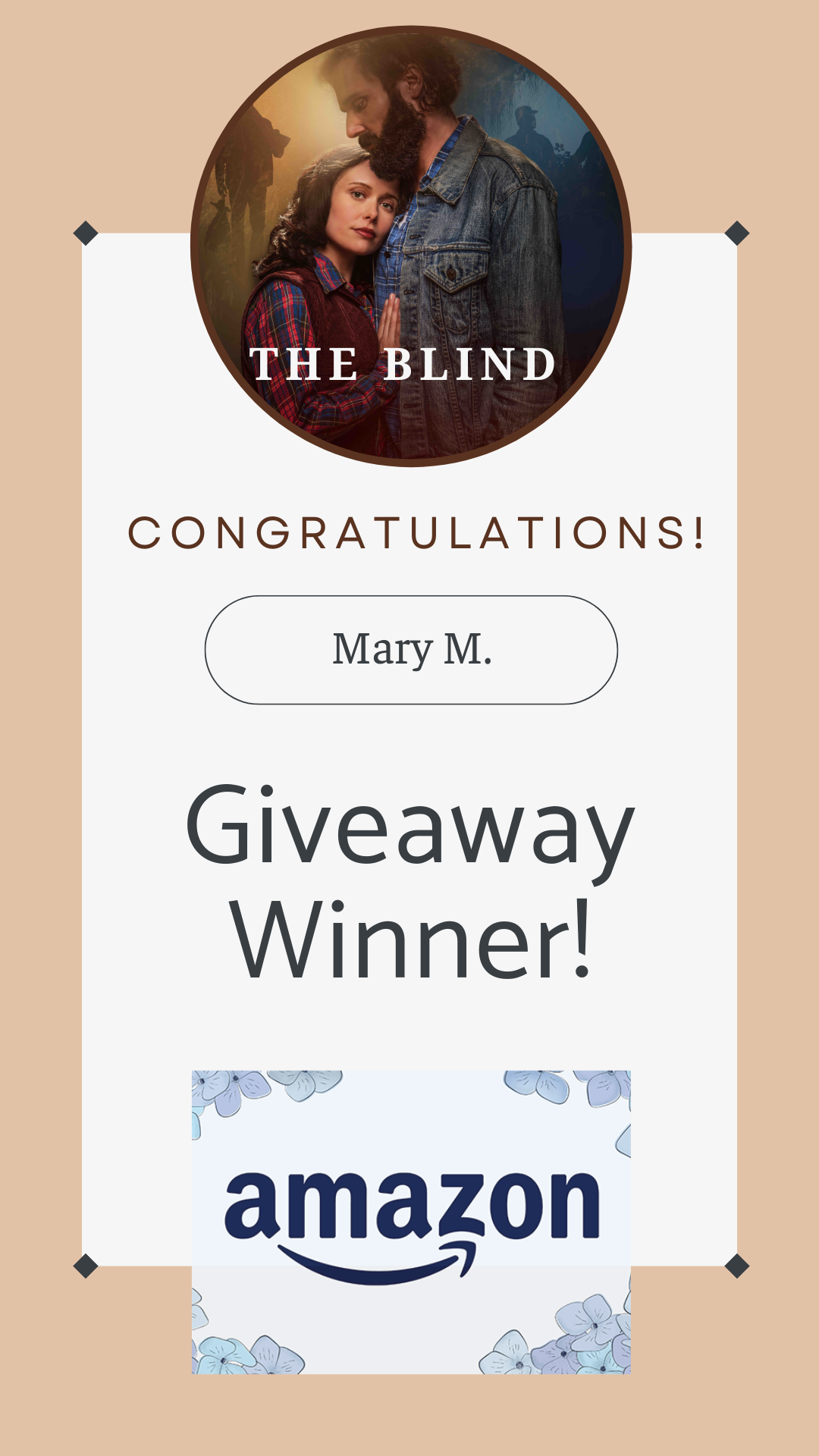 giveaway winner image for The Blind