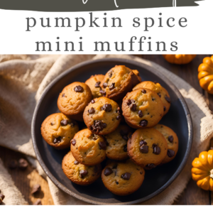 image of chocolate chip pumpkin spice mini muffins